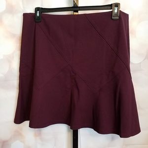 White House Black Market Ponte Skirt Cabernet 16